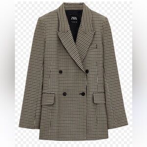 Zara Houndstooth Blazer